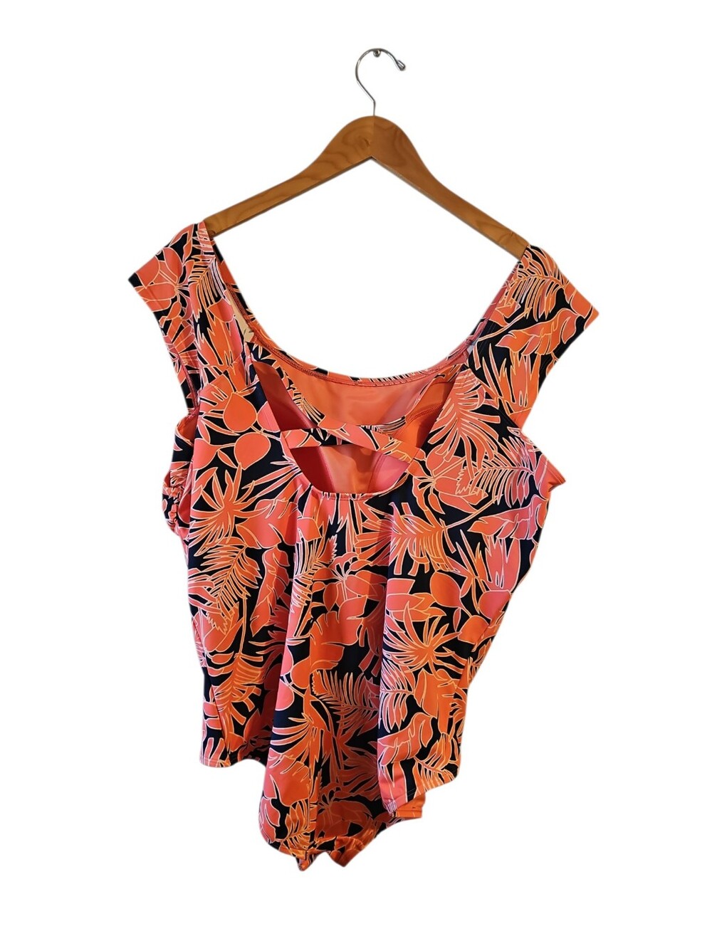 Lands' End  Wood Lily Chlorine Resistant Cap Sleeve One-Piece Swimsuit 20W NEW - Picture 5 of 5